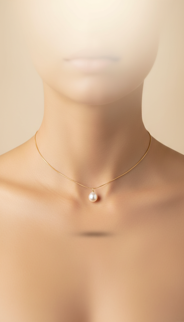 Collar con perla cultivada