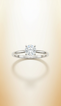 Sortija de oro blanco 18k con Diamante natural 0,20 ct talla brillante