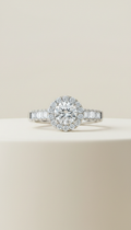 Sortija Oro Blanco y Diamantes Naturales