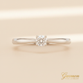 Solitario Oro Blanco 18K Brillante 0,15ct