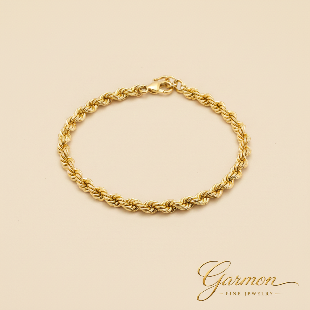 Pulsera Cordón Salomónico - Oro Amarillo 18K