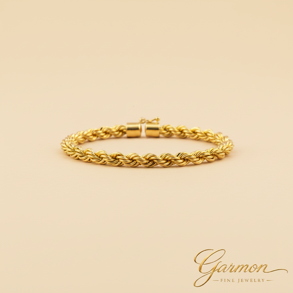 Pulsera Cordón Salomónico - Oro Amarillo 18K