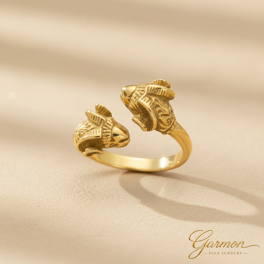 Sortija Cabeza de Carnero Vintage — Oro Amarillo 18K